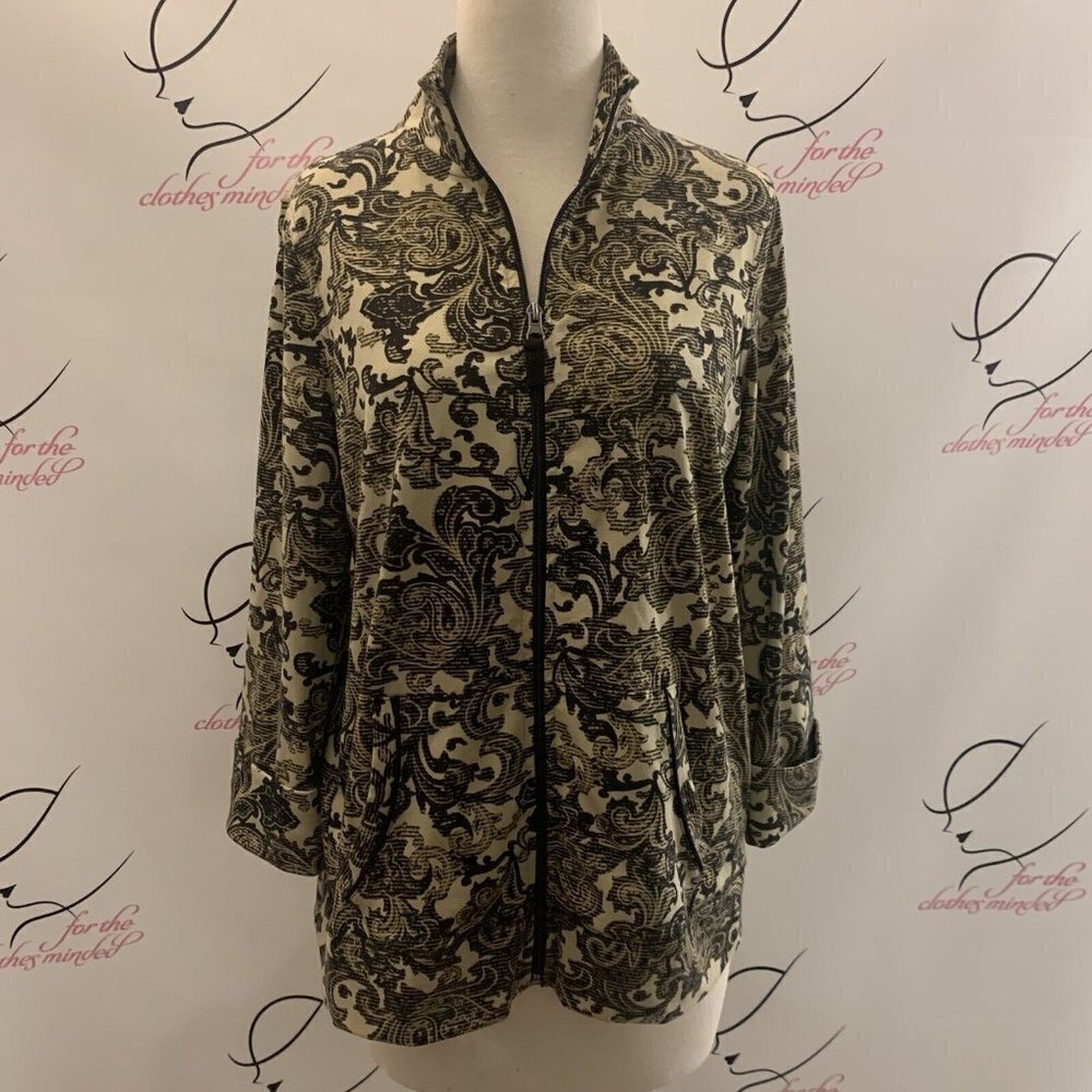 Kim Rogers. Size Small. Lightweight Zip Front Unlined Stretch Jacket. B38